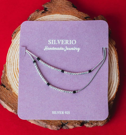 Silverio Dual-Strand Charm Anklet