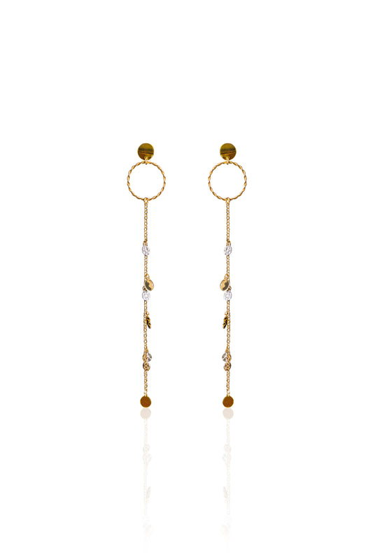Silverio Bohemian Long Chain Drop Earrings