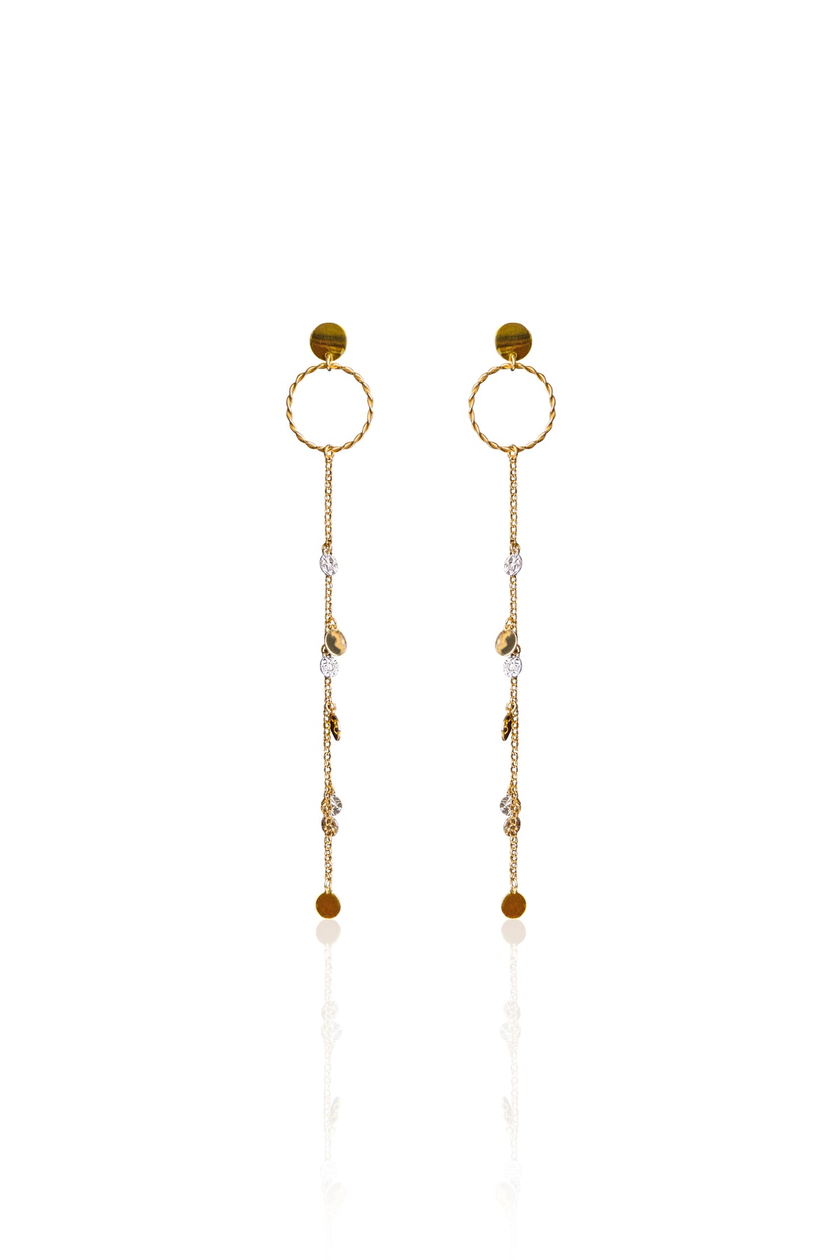 Silverio Bohemian Long Chain Drop Earrings
