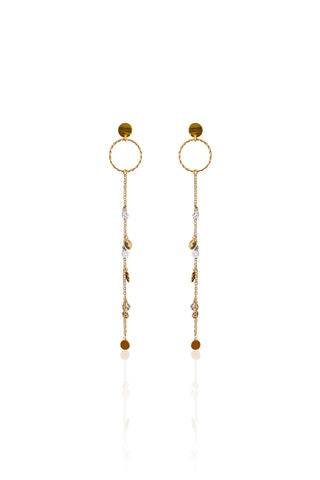 Silverio Bohemian Long Chain Drop Earrings