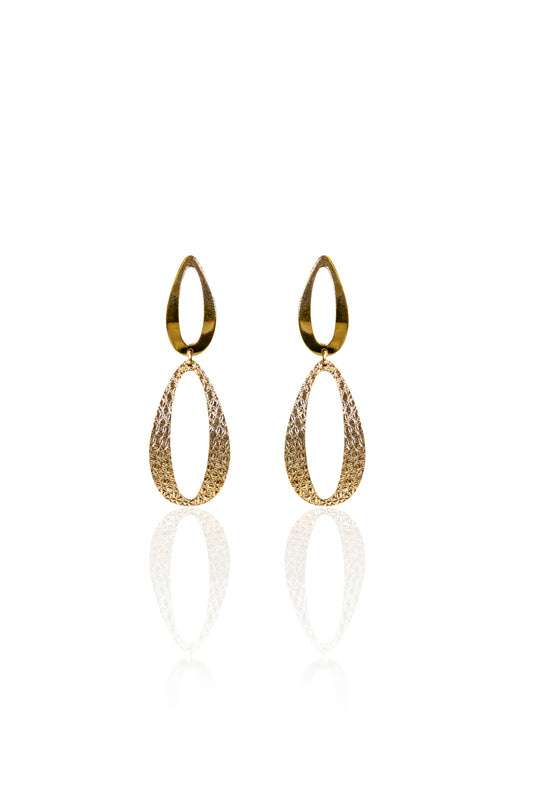Modern Drops Hoop Dangle Earrings