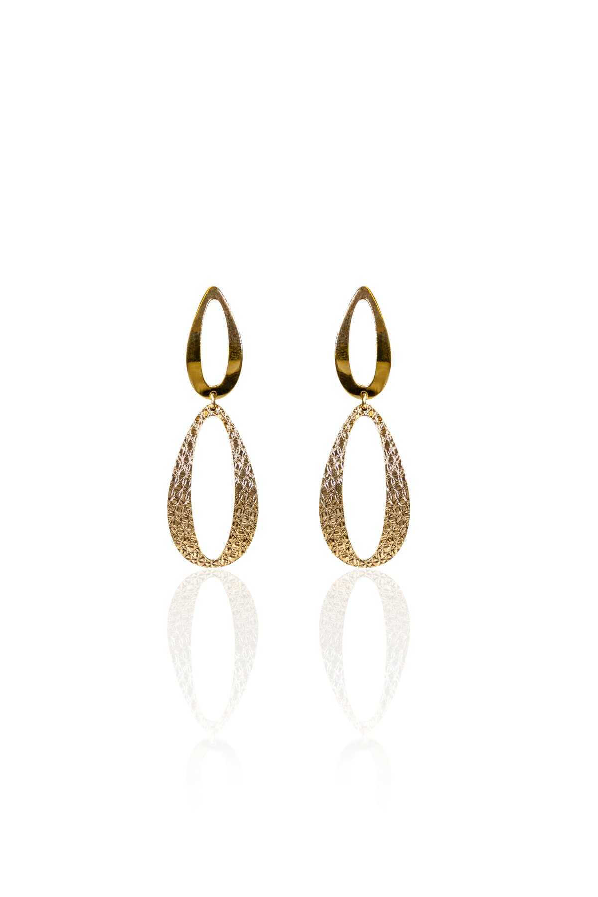Modern Drops Hoop Dangle Earrings