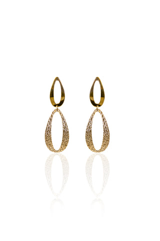 Modern Drops Hoop Dangle Earrings