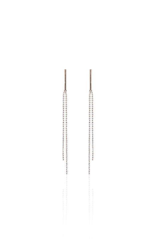 Silverio Double Chain Tassel Earrings