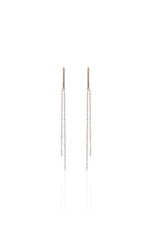 Silverio Double Chain Tassel Earrings