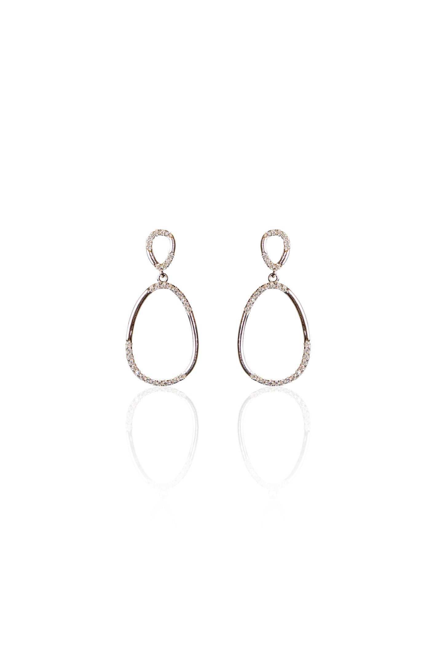 Silverio Plain Drop Hoop Earrings