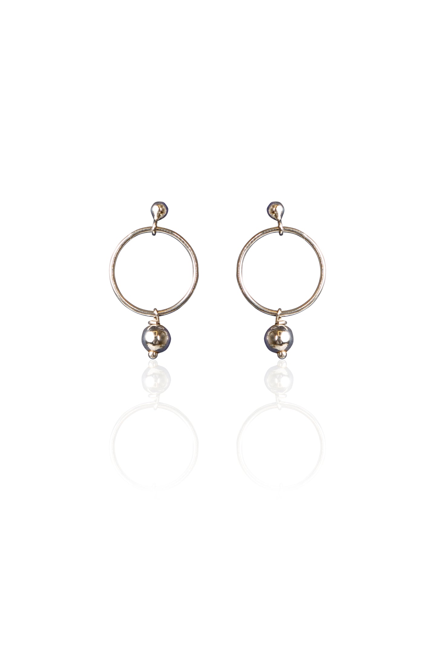 Silverio Minimalist Hoop Earrings with Charm Drop