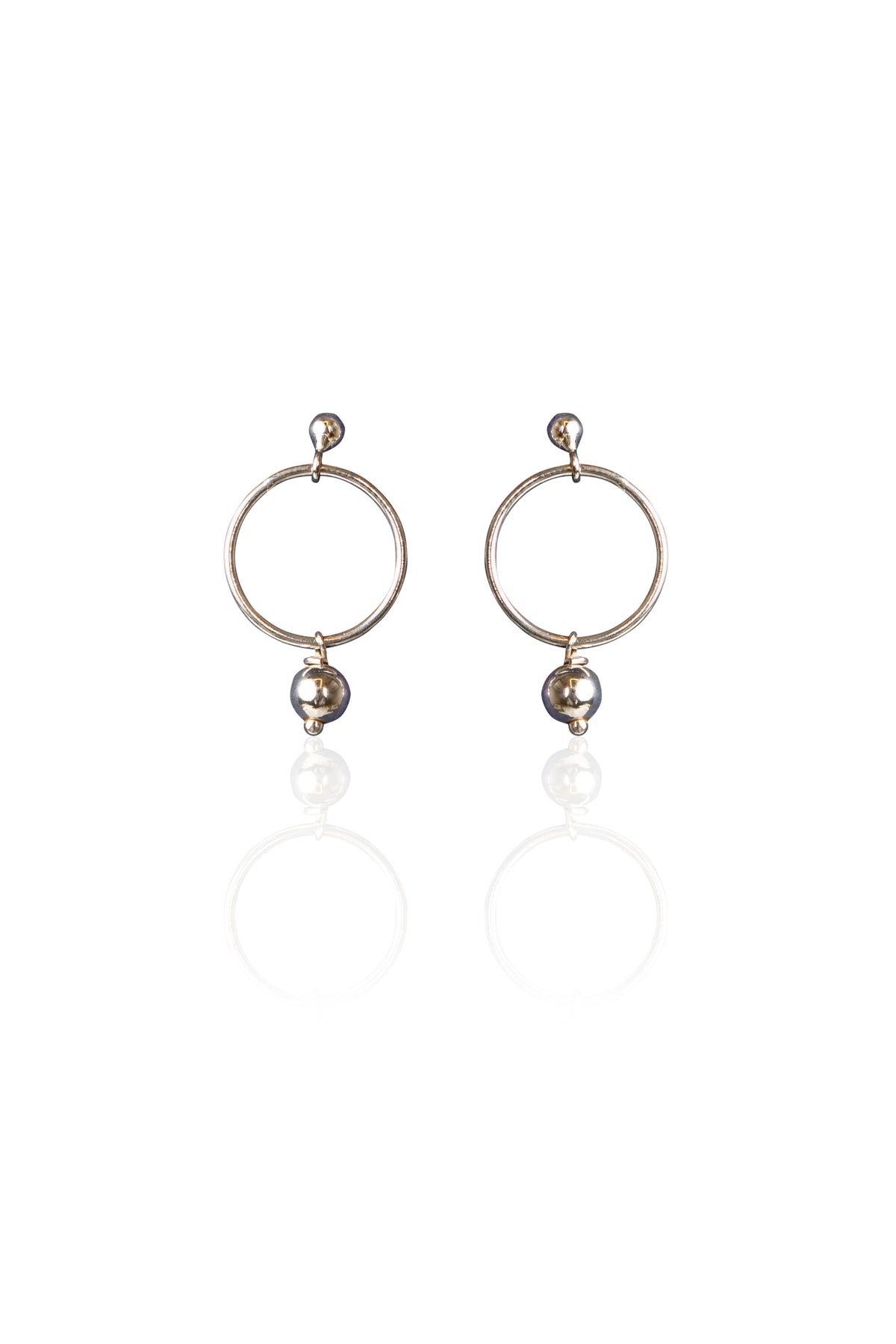 Silverio Minimalist Hoop Earrings with Charm Drop