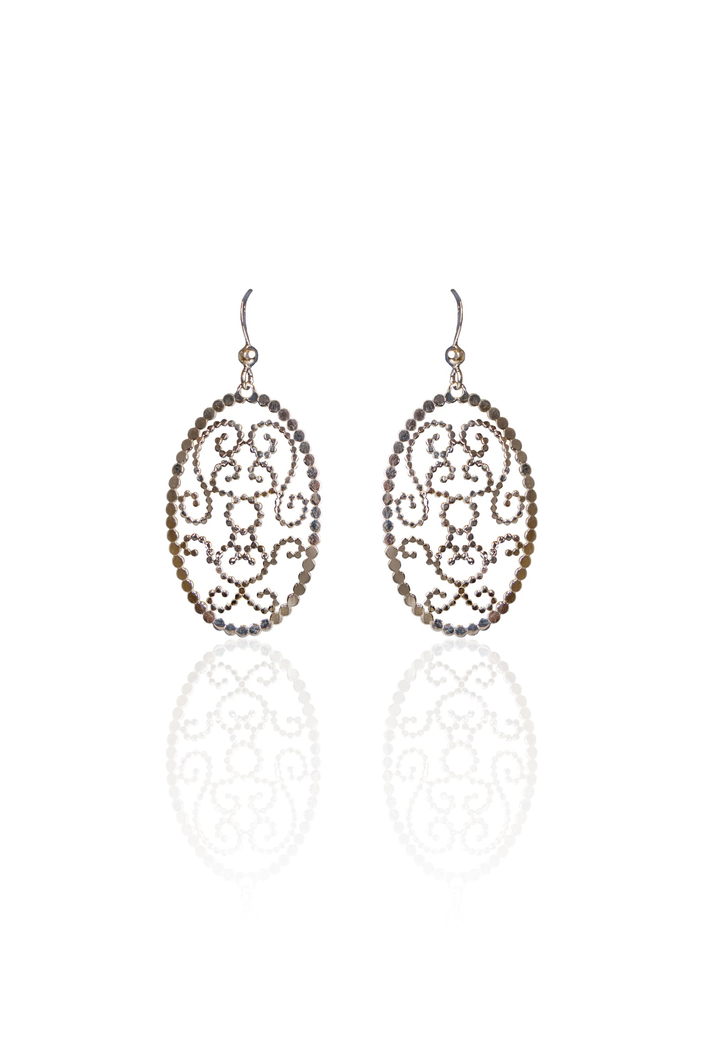 Silverio Vintage Filigree Oval Earrings
