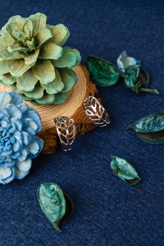 Elegant Leaves Silverio Ear Cuffs