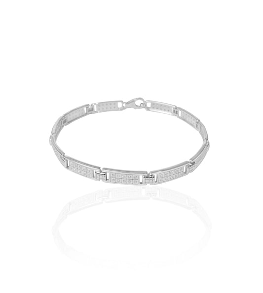 Sterling Silver Square Link Bracelet
