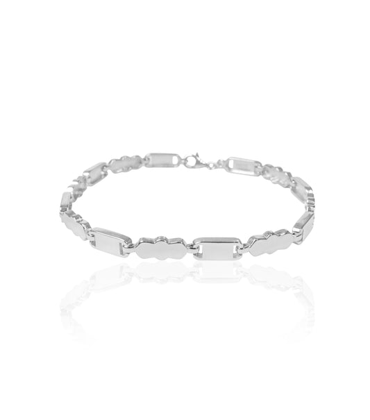 Silverio Slim Silver Link Bracelet
