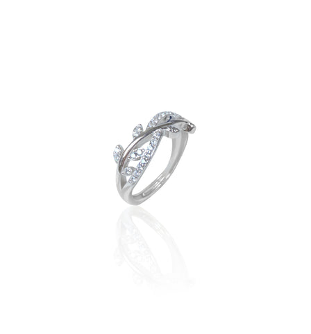 Silverio Leaf Climber Sterling Silver Ring