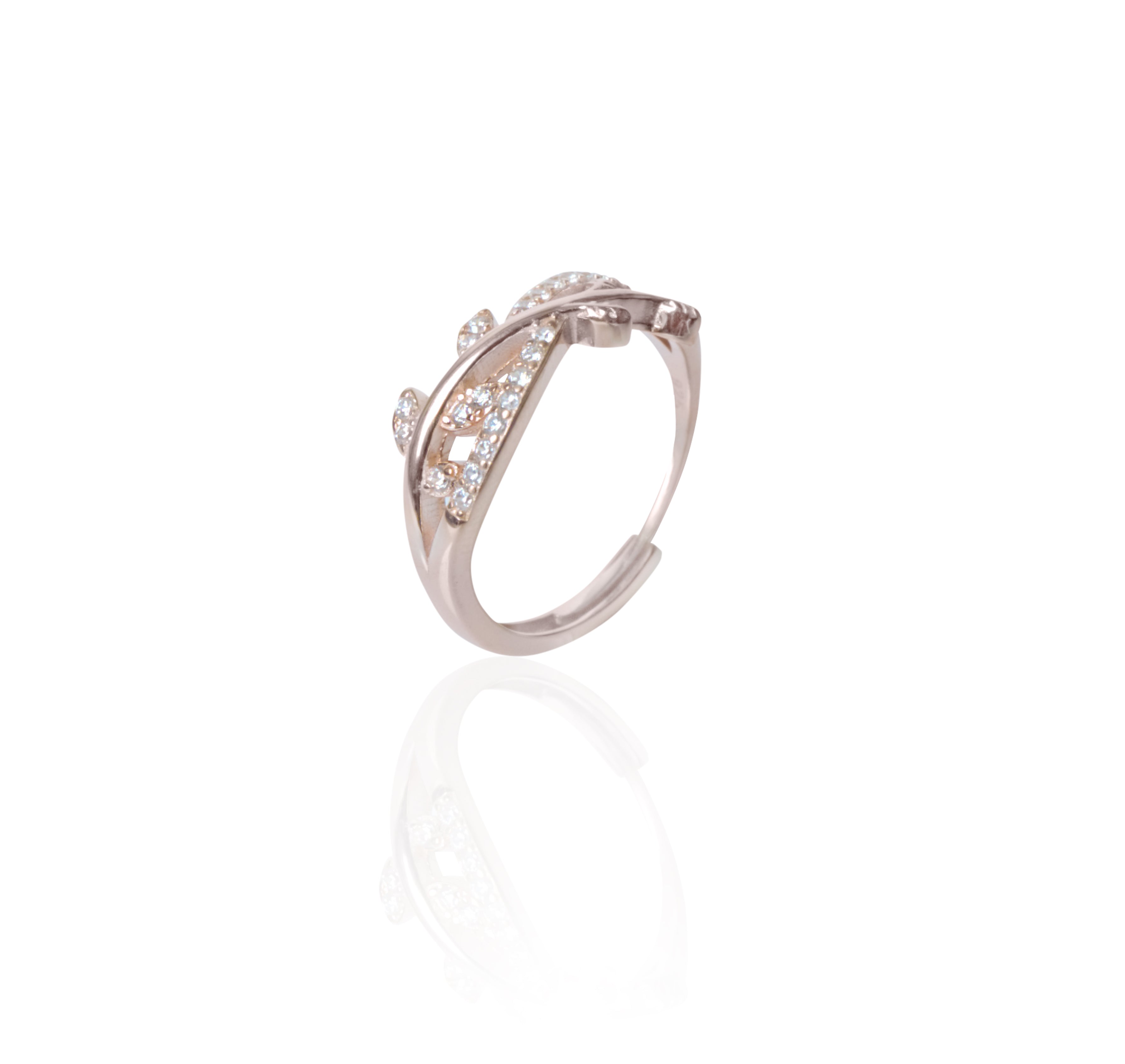Silverio Leaf Climber Sterling Silver Ring