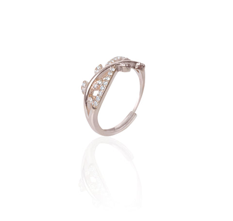 Silverio Leaf Climber Sterling Silver Ring