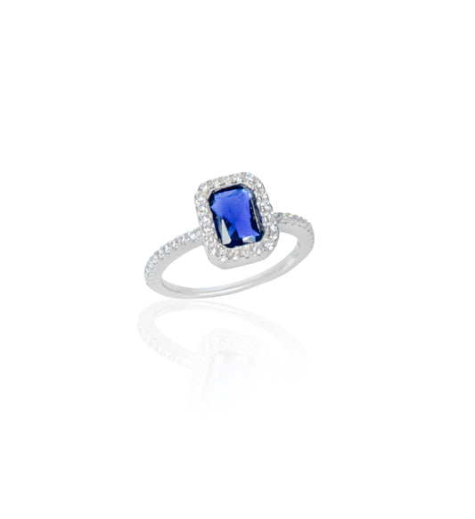 Silverio Blue Gemstone Sterling Silver Ring