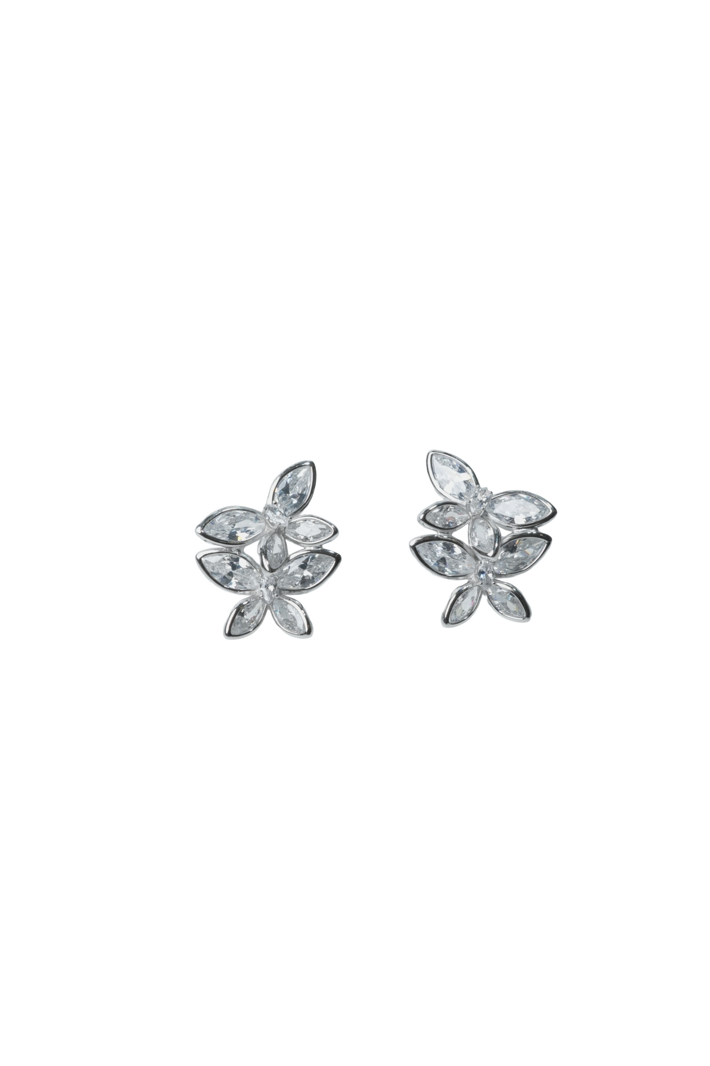 earring features six marquise-cut (butterfly)