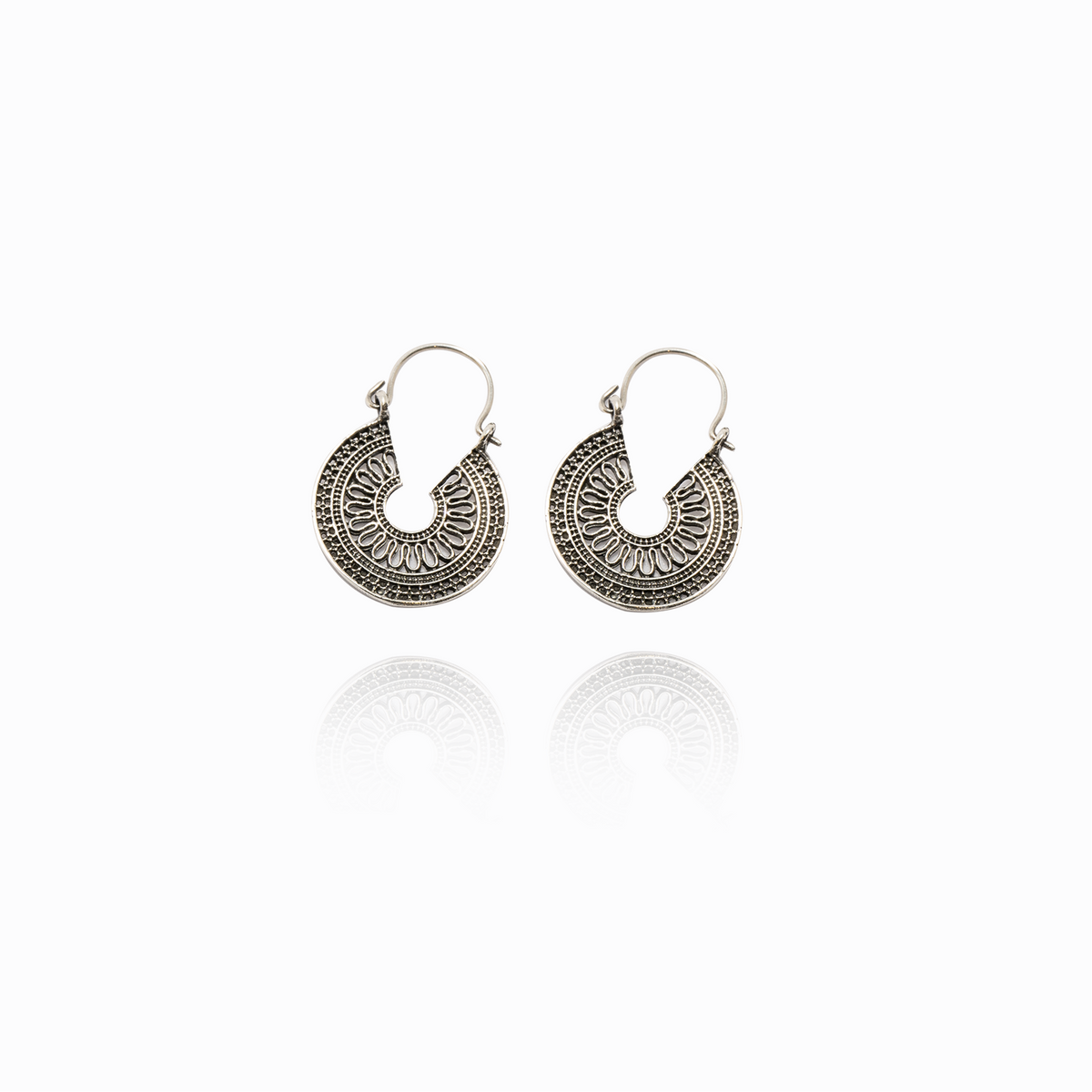 Silverio Mandala Art Earings