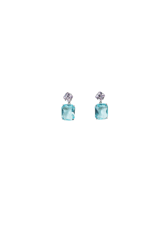 Blue Stone Drop Earrings