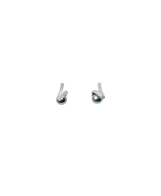 Classic Teardrop Crystal and Pearl Drop Earrings