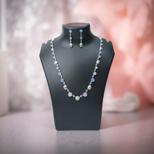Blossom Radiance Jewellery Set – Earrings & Pendant